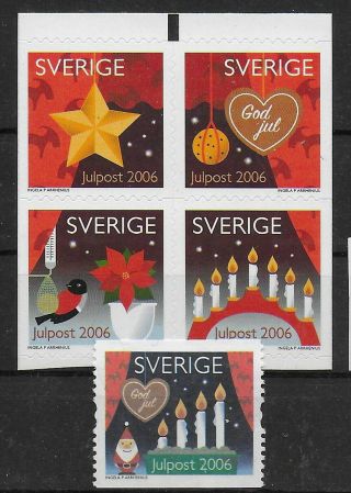 Sweden 2006 Christmas - Mnh - Vf Y.  T.  2538 - 42