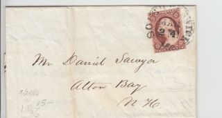 1856 South Berwick Me 11 On Folded Letter To Alton Bay Nh Re: Of Plaster