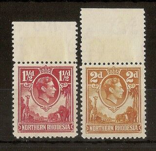 Northern Rhodesia 1938 Gvi 1.  5d & 2d Sg29,  Sg31 Mnh Cat£100