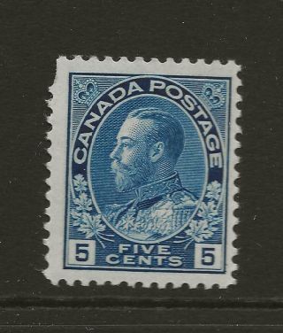 1911 - 22 Canada Kgv Sg205b 5c Deep Blue Fine Hinged Cat £70