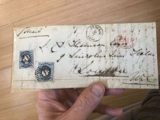 Rare 1868 Funchal Madeira Portugal Folded Letter Postal Cover To London