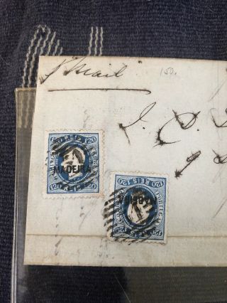 Rare 1868 Funchal Madeira Portugal Folded Letter Postal Cover To London 3