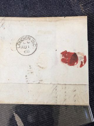 Rare 1868 Funchal Madeira Portugal Folded Letter Postal Cover To London 6