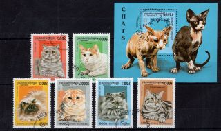 Cambodge 1997 - Cats.  Pets - Cto - G108