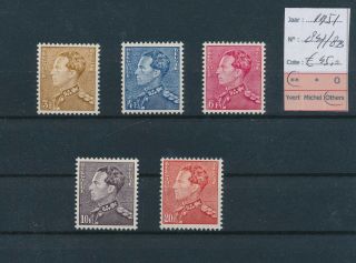 Lk74850 Belgium 1951 King Leopold Iii Definitives Mnh Cv 45 Eur