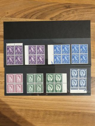 Gb Stamps Regional Northern Ireland Pre Decimal 1958 With Phosphor Set