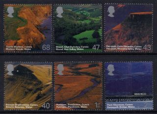 Gb 2004 Qeii British Journey: Wales Set Of 6 Mnh Sg2466 - Sg2471