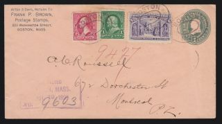 Us 235,  267,  279 On U354 Entire Registered Cover To Montreal,  Canada