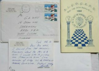 United States 1990 Cover With Sol De America Masonic Lodge Booklet & Note