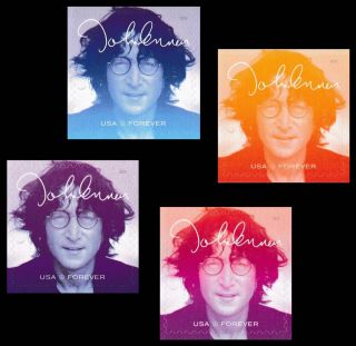 2018 John Lennon The Beatles Bob Gruen Photo Walls And Bridges Us Stamp Set