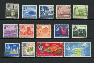 S891 Trinidad & Tobago 1960 Qeii Set Complete 14v.  Mnh