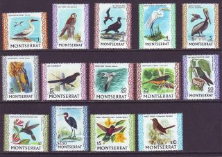 Montserrat 1970 Sc 231 - 243a Mnh Set Bird