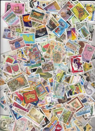 Jersey & Guernsey Stamps 100 - 500 Different Stamps Multi Listing