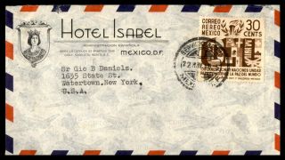 Mexico Hotel Isabel May 22 1946 Ad Air Mail To Watertown York Usa