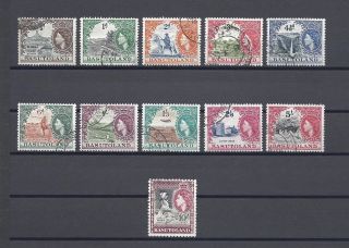 Basutoland 1954 - 58 Sg 43/53 Cat £60