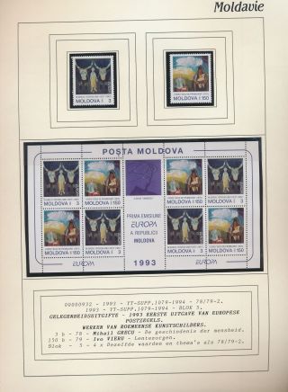 Xb71535 Moldova 1993 Modern Art Europa Cept Fine Lot Mnh