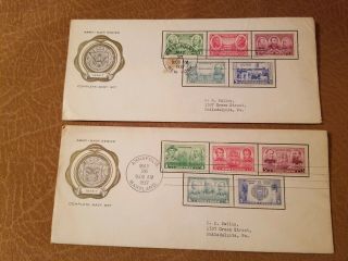 Us Stamps 785 - 794 1936/1937 Army & Navy Issue Full Set Commemorative Covers
