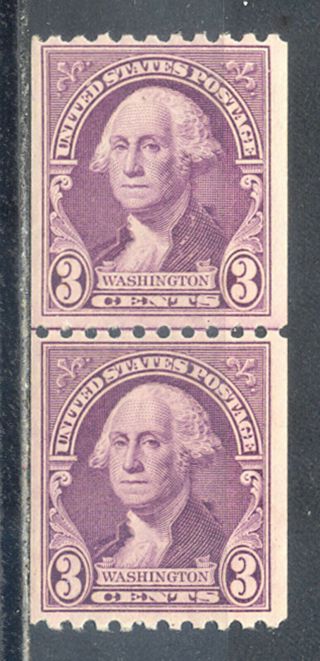 Us Stamp (l1861) Scott 722,  Nh Og,  Vintage Coil Line Pair