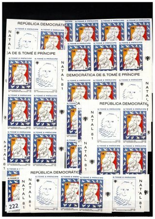 S.  T.  Principe - Mnh - Imperf - Painting,  Children - - 52 Stamps