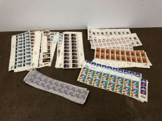 Us Stamp Lot All 10 Cent $96 Face Value Fv Complete Sheet Christmas 70s