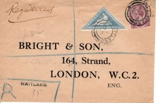 South Africa 1926 Commercial Registered Cover To Uk