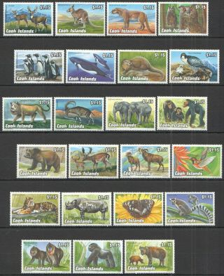 J190 1992 - 93 Cook Islands Fauna Endangered Animals Michel 46 Euro 4set Mnh
