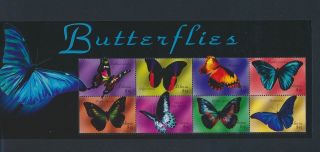 Xb66501 Liberia Insects Bugs Flora Butterflies Xxl Sheet Mnh