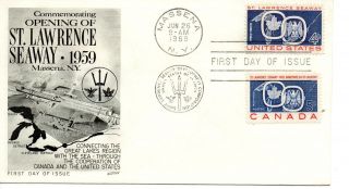 Us Fdc 1131 St.  Lawrence Joint Issue,  Fleetwood (7986) Aa