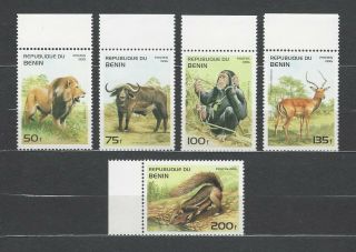 Benin 1995 Sc 774 - 8 Wild Animals Mnh Set
