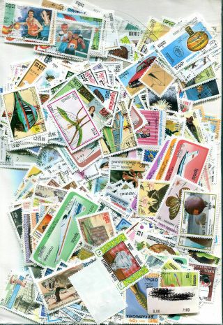 2379 Cambodia Selection Of Approximately 675 Stamps From 1983 - 2000 - Ctos