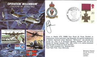 Aviation :1992 Royal Air Forces Association - Operation Millenium - Signed