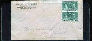 1937 Newfoundland Advertising Cover Reliable Stores Bishops Falls Co312