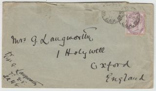 Boer War 1901 Cover To Oxford With Victoria West Road C.  G.  H.  Cancels