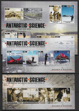 British Antarctic Terr.  Sgms567/9 2011 Antarctic Science Mnh