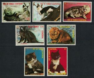 Eq.  Guinea Cats And Kittens 7v Issue 2 Mnh