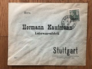 China Old Cover German Post Shanghai To Stuttgart Germany 1902