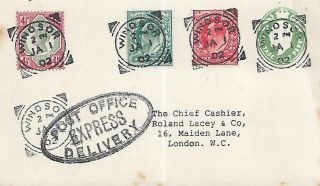 King Edward Vii Ja 1 1902 Low Value Definitives On Typed Fdc My Ref 579