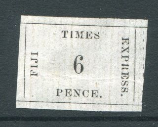 Fiji 1871 6d Fiji Times Reprint On On Thin Paper.  Scarce