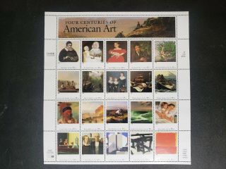 Us 1998 Scott 3236 Four Centuries Of American Art Sheet Of 20 Mnh