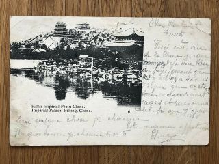 China Old Postcard Chinese Imperial Palace Peking Exposition To Belgique 1905
