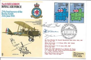 Great Britain Postal History Comm Royal Air Force Signed Cover Berlin Airlift 