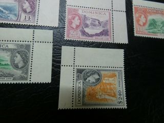 British Dominica 1954 Sg140 - Sg158 Mnh Queen €200,  Gem Set