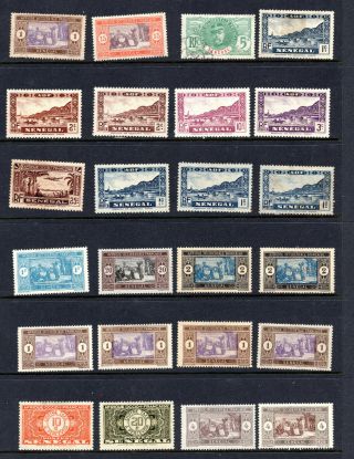 24 Senegal French West Africa Stamps Afrique Occidentale Francaise Senegal 1923