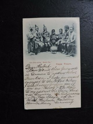 1901 Capetown Zulu Girls Nude Native Postcard Cape Of Good Hope Stamp - Austria