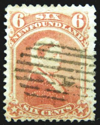 Canada Newfoundland Stamp 1868 - 73 6c Queen Victoria Scott 35 Sg39