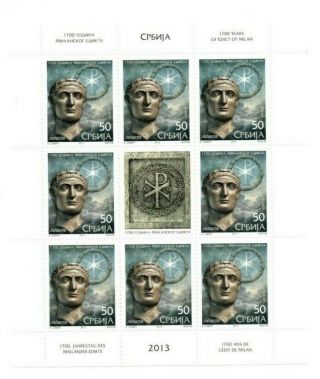 Special Lot Serbia 2013 623 - Edict Of Milan - 15 Sheets Of 8 - Mnh