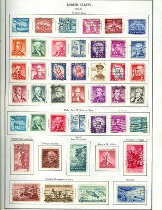 60 1950s - 60 Us Stamp Commemorative Complete Liberty Series All Different Lot F22
