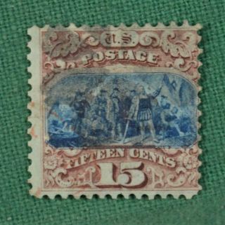 Usa America Stamp 1869 15c Type 1 Blue & Brown With Grill Sg 121 (p196)
