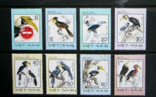 Vietnam 1977 Birds.  Complete Set Of 8 Stamps.