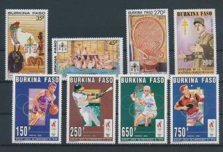 Lk66504 Burkina Faso Olympics Handicrafts Fine Lot Mnh